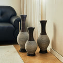 Tall Designer Floor Vase With Elegant 2 Tone