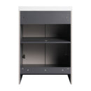 Contemporary Freestanding Bathroom Vanity With Resin Sink & Soft-Close Cabinet Doors