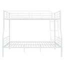Full XL Over Queen Metal Bunk Bed, White
