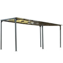 Outdoor Wall Mounted Gazebo With Sloped Roof Design, Uv Protection, And Durable Iron Frame - Gray