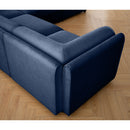 Stylish Chenille Sofa With Storage Seat And Cylindrical Backrest