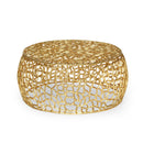 Modern Glam Mesh Coffee Table With Accents And - Gold