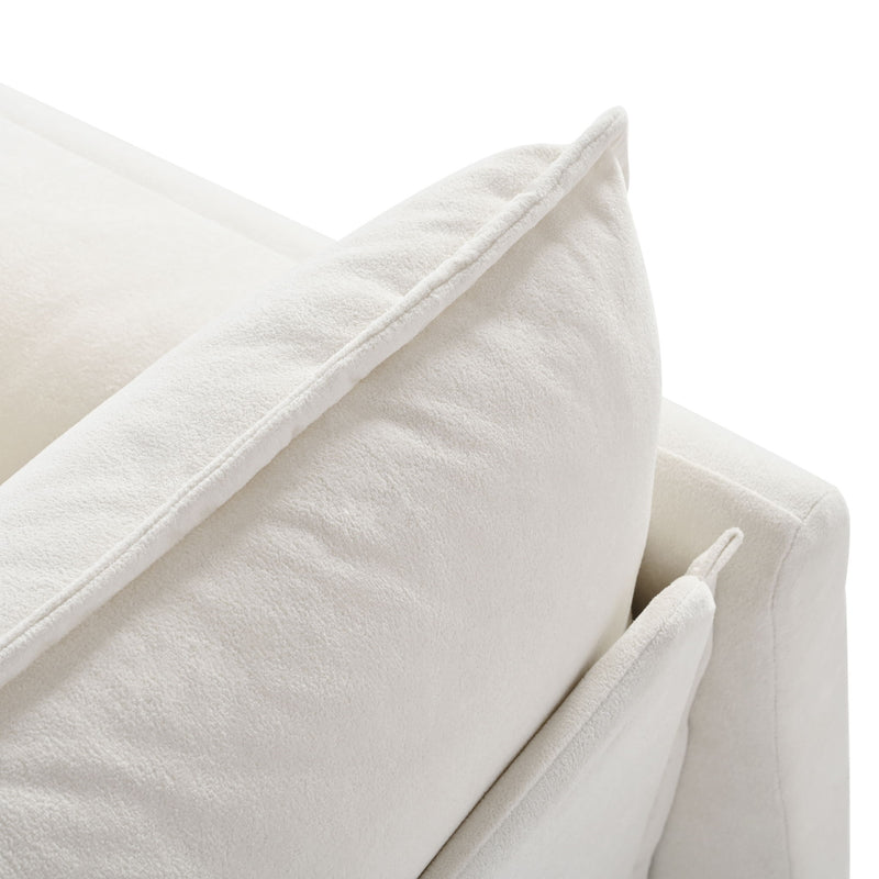 Modern Oversized Chenille Loveseat Sofa With Deep Seat And Diy Combination