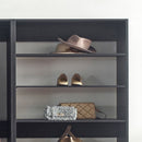 Monica - Wood Walk In Closet System With Spacious Drawer In Wood And Metal Frame - Gray