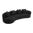 Elegant Curved Sectional Sofa With Full Foam Comfort