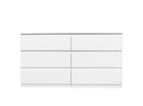 6 Drawer Double Dresser For Bedroom Living Room Hallway - White
