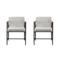Modern Dining Chair With Iron Frame (Set of 2)