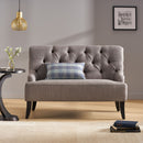 Nicole - French Style Upholstered Loveseat With Tufted Backrest