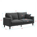 Modern Upholstered 3 Seat Sofa, High Resilience