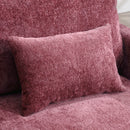 Mid Century Modern Chenille Fabric Loveseat Sofa, 2 Seat Upholstered Couch