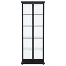 Aero - 5-Shelf Display Curio Cabinet With Led Lighting