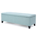 Contemporary Storage Ottoman Bench With Polyester Upholstery