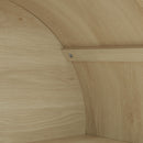 Tall Arched Kitchen Pantry, Arched Storage Display Cabinet With 2 Drawers & Adjustable Shelves, Rattan Door Versatile Storage Cabinet For Kitchen, Dining Room, Living Room - Natural