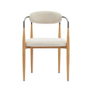 Modern Luxe Dining Arm Chair Set With Upholstery