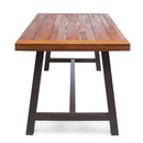 Outdoor Sandblast Finish Acacia Wood Dining Table