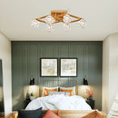 6 Light Crystal Ceiling Light For Dining Room, Modern Ceiling Lamp With Light Fixture For Entryway, Lobby, Kitchen, Bedroom, Living Room, Conference Room, (6*G9 Bulbs Included)