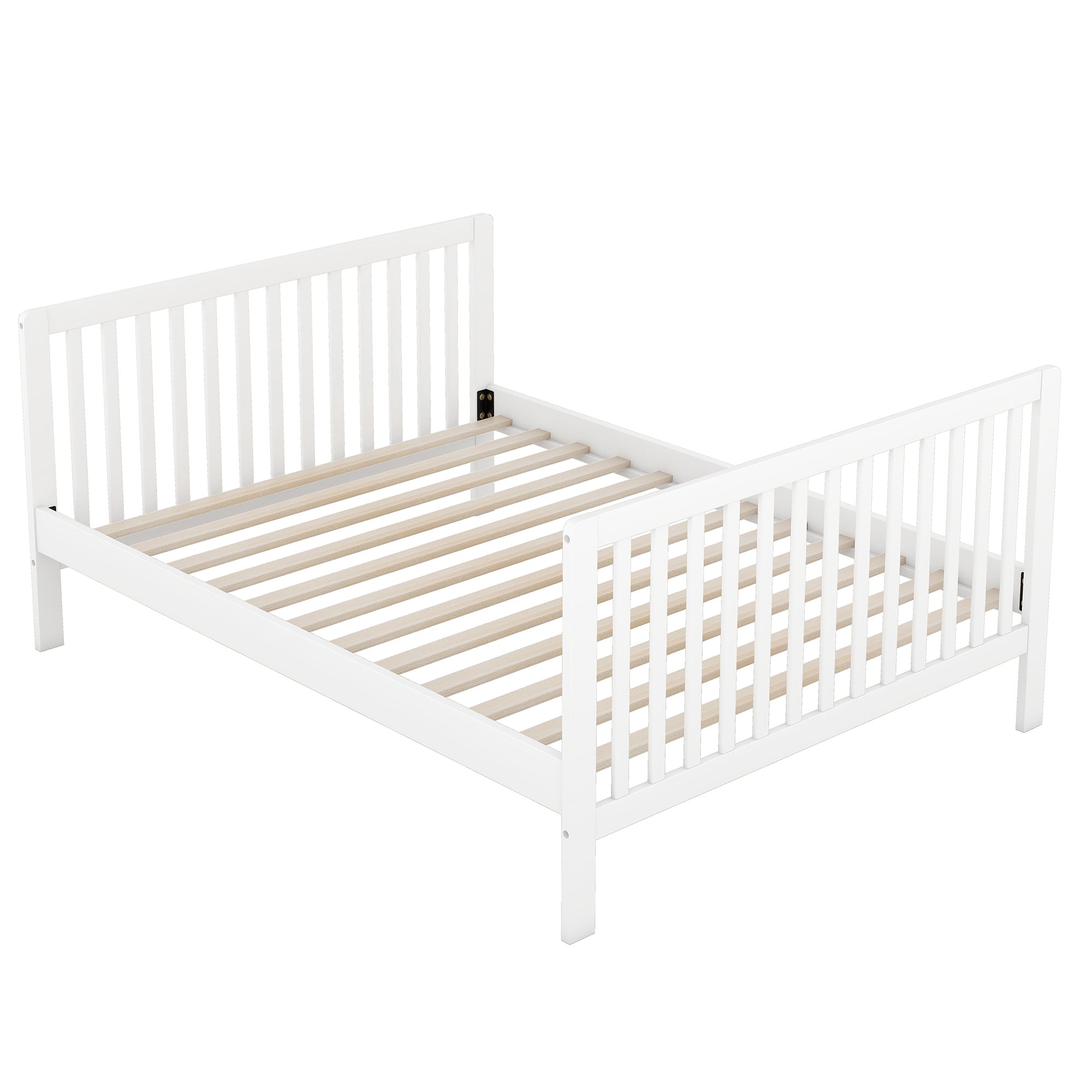 Convertible Crib/Full Size Bed with Changing Table, White - Atlantic Fine Furniture Melbourne FL