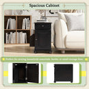 Vintage Flip Top Side Table With USB Ports