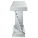 Amore - Mirrored Acrylic Entryway Sofa Console Table - Silver