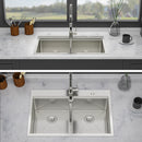 Topmount, Drop In Double Bowl Kitchen Sink