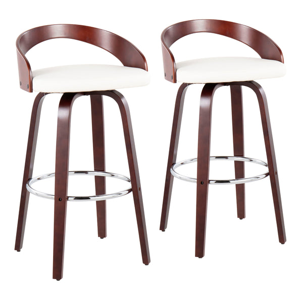 Grotto - Mid Century Elegant Design Modern Barstool With Swivel (Set of 2)