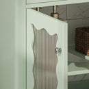 Modern Bathroom Vanity With Tempered Glass Doors