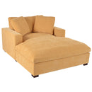 Oversized Chaise, Lounge Chair Classic Design, Soft Fabric, Durable Frame With Solid Wood Legs