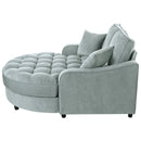 Modern Chaise Lounge Upholstered Sofa Couch With Tufted Seat And Detachable Pillows For Living Room