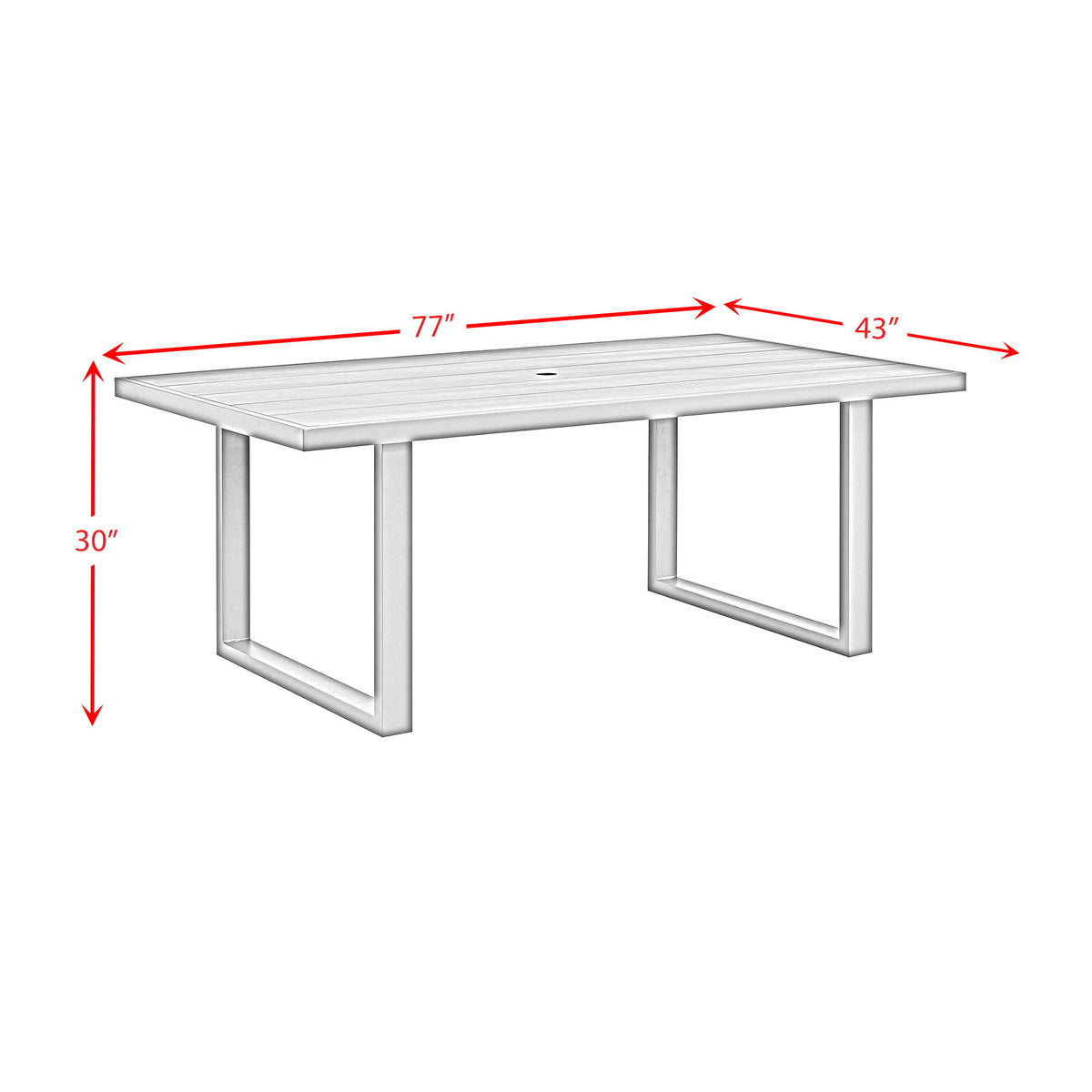 Playa Dining Table in Dark Gray / Beige by Elements International, view 2