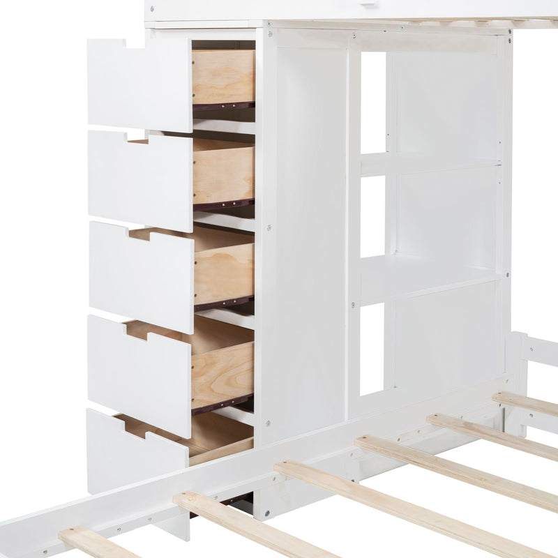 Bunk Bed With LED Light And USB Ports