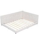 Modern Upholstered Platform Bed With USB Ports And LED Belt