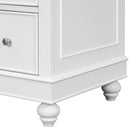 Contemporary Bathroom Vanity Cabinet, 4 Drawers & 1 Cabinet Door, Multipurpose Storage, Resin Integrated Sink, Adjustable Shelves, Solid Wood Frame With MDF