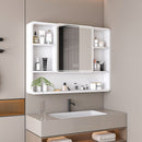 Aluminium Medicine Cabinet Mirror With 3 Colors LED Light And Defogging Function - White
