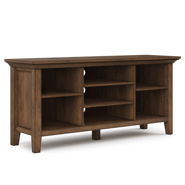 Redmond - TV Media Stand with Open Shelves - Rustic Natural Aged Brown