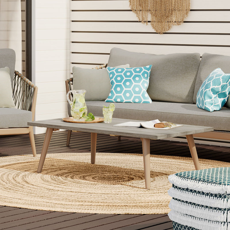 Belize - Outdoor Coffee Table - Distressed Weathered Gray