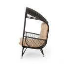 Outdoor Wicker Standing Basket Chair With Cushion