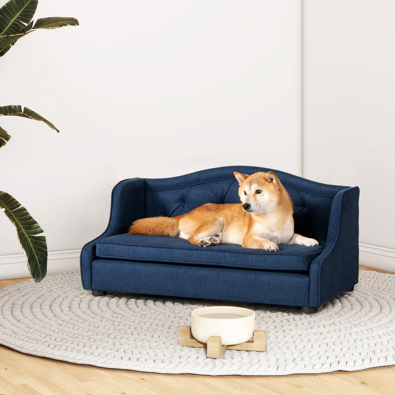 Robin - Tufted Wingback Pet Sofa Bed, Medium