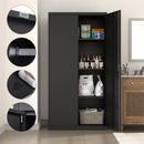 Large Capacity Wardrobe With Hanging Rod And Compartments