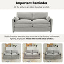 Cozy Upholstered Plush Cushion Loveseat Sofa For Living Room