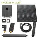 Shower System With Waterfall Tub Spout And 16" Ceiling Mount Square Rain Shower - Oil-Rubbed Bronze