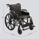 Lightweight Foldable Transport Wheelchair For Adults With Double X Force Support
