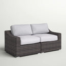 Chic Wide Outdoor Loveseat With Cushions