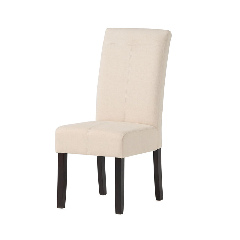 Pertica - Dining Chair Contemporary Design Wood Fabric - Natural