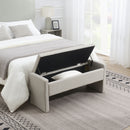 Modern Upholstered Large Bed End Bench With Storage
