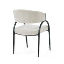 Contemporary Upholstered Dining Chairs With Metal Legs (Set of 2)