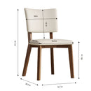 Dining Chair (Set of 2) - White / Deep Walnut