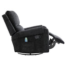 Manual Recliner Massage Chair With Swivel Rocker, 8 Massage Modes, Side Storage Pocket