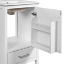 Bathroom Vanity With Ceramic Sink, Soft Close Drawers, Door Organizer, Divider Drawer, Adjustable Foot Pads