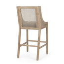 Celestiality - Upholstered Barstool With Cane Webbing Backrest (Set of 2)