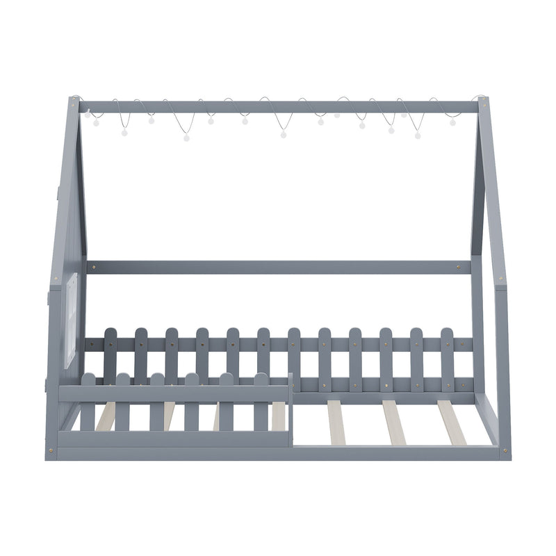 House Bed With Window And Fence